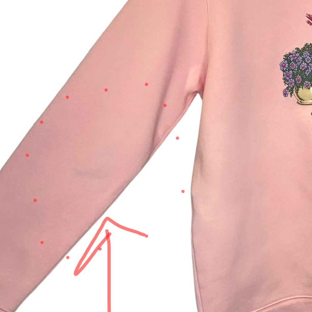 Vintage New Northern Reflections Light Pink crew-neck sweat shirt floral scene L - Picture 7 of 8